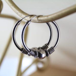 925 Sterling silver hoop earrings